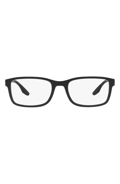 Prada 55mm Pillow Optical Glasses In Black