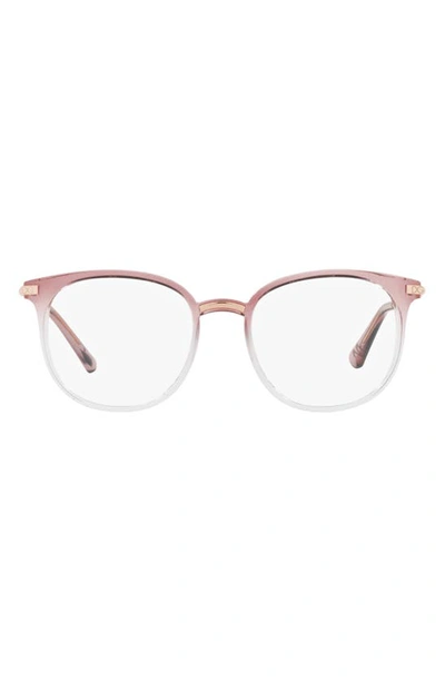 Dolce & Gabbana 52mm Browline Glasses In Pink Gradient