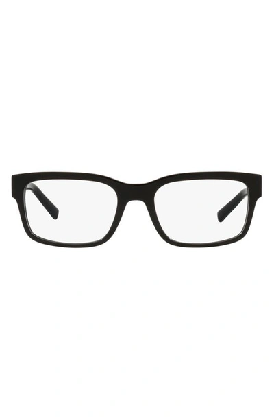 Dolce & Gabbana 57mm Rectangular Reading Glasses In Black