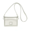 Carmen Sol Mini Graziella Flap Crossbody In Silver