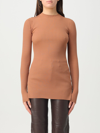 Nanushka Bardia Ribbed Knitted Top In Camel