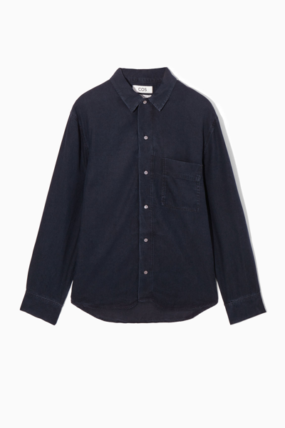 Cos Lightweight Denim Shirt In Blue