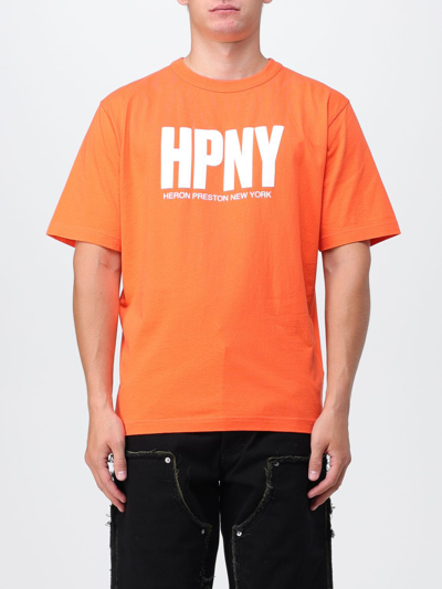 Heron Preston Crewneck T-shirt In Orange