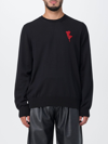 Alexander Mcqueen Embellished Crewneck Wool Sweater In Black