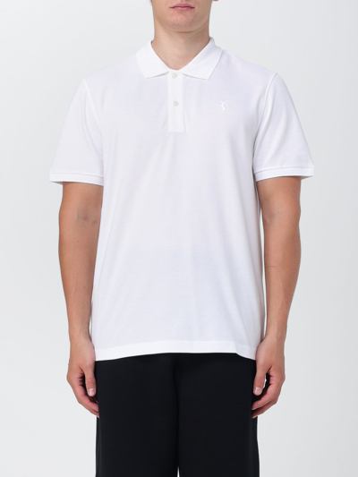 Ferrari Logo-print Polo Shirt In White