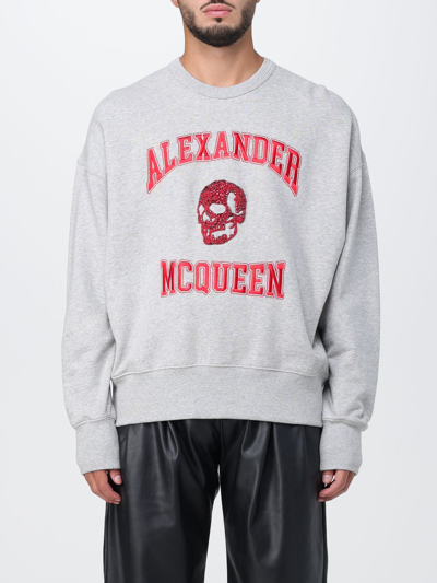 ALEXANDER MCQUEEN MCQUEEN SWEATSHIRT WITH RHINESTONE SKULL,e70654020