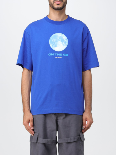 Off-white Cotton T-shirt In Blue