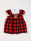 MOSCHINO BABY ROMPER MOSCHINO BABY KIDS COLOR RED,E74418014