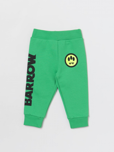 Barrow Babies' Logo-print Cotton Track Pants In Green