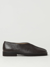 Lemaire 20mm Square-toe Piped Leather Loafers In Brown