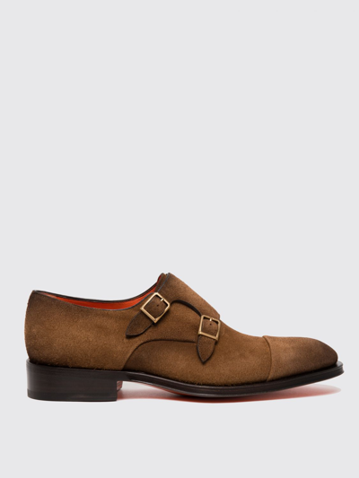 Santoni Brogue Shoes  Men Color Brown