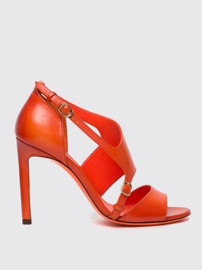 Santoni Flat Sandals  Woman Color Orange