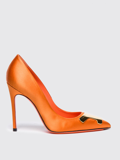 Santoni Sibille 110mm Pumps In Orange