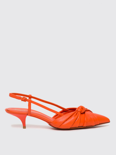 Santoni Knot-detail Slingback Sandals In Orange