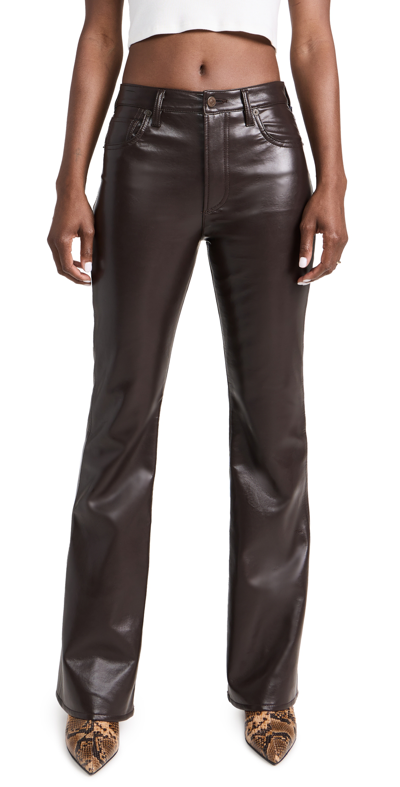Citizens Of Humanity Recycled Leather Lilah Trousers In Gold