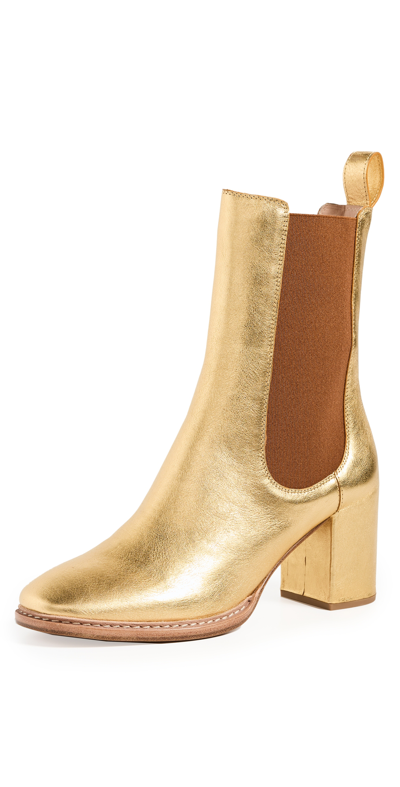 Ulla Johnson Taryn Chelsea Boots In Gold