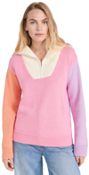 English Factory Colorblock Zip Pullover Sweater Multi S In Multi