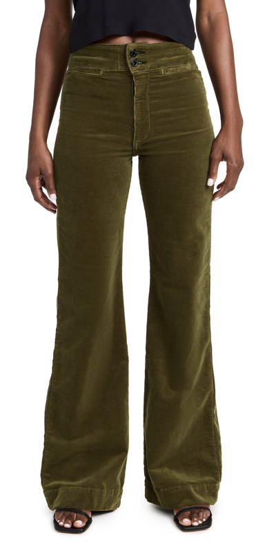Askk Ny Brighton Wide Leg Trousers In Army