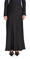 Anine Bing Bar Fluted Silk Skirt In Black