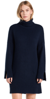 Favorite Daughter The St. James Wool & Cashmere Blend Turtleneck Sweater Dress In Navy