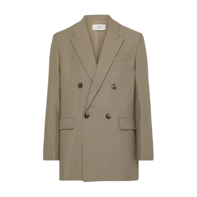 Ami Alexandre Mattiussi Double Breasted Jacket In Taupe