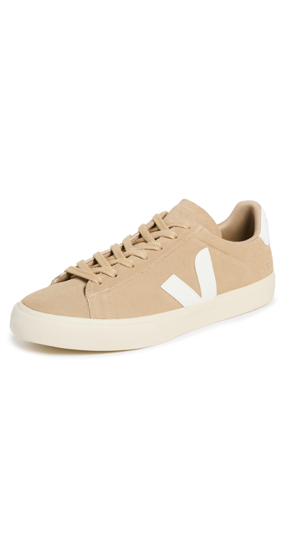 Veja Campo Low-top Suede Sneakers In Dune White
