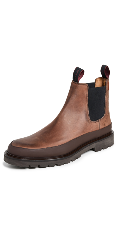Ps By Paul Smith Geyser Dark Brown Boots In 69