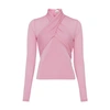 Isabel Marant Resly Draped Semi-sheer Jersey Top In Pink