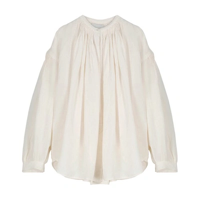 Laurence Bras Clare Linen Blouse In White