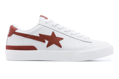 Pre-owned Bape A Bathing Ape Mad Sta White Red In White/red