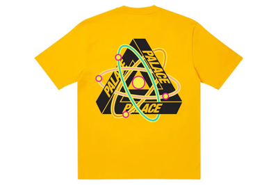 Pre-owned Palace Tri-atom T-shirt Yellow