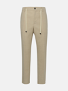 BRIAN DALES IVORY WOOL TROUSERS