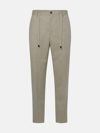 BRIAN DALES GREY WOOL TROUSERS