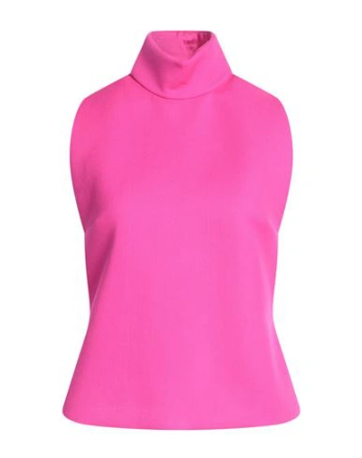 Dolce & Gabbana Woman Top Magenta Size 10 Virgin Wool, Polyamide, Elastane