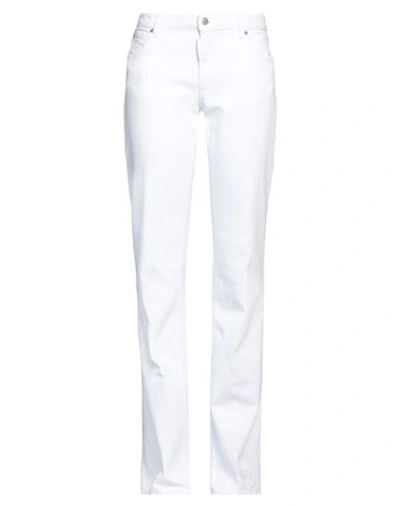 Dsquared2 Woman Jeans White Size 8 Cotton, Elastane