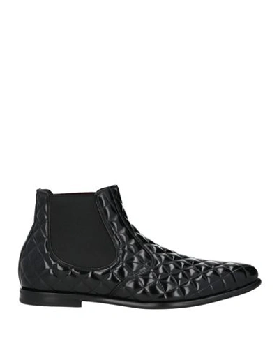 Dolce & Gabbana Man Ankle Boots Black Size 9 Soft Leather