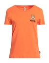 Moschino Woman Undershirt Orange Size L Cotton, Elastane