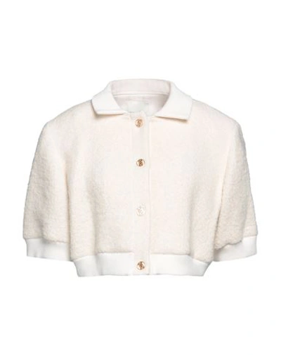 Sandro Woman Suit Jacket Ivory Size 8 Cotton, Synthetic Fibers, Wool, Alpaca Wool, Viscose In White