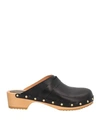 Mychalom Woman Mules & Clogs Black Size 9 Soft Leather