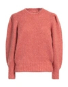 Isabel Marant Woman Sweater Coral Size 6 Mohair Wool, Polyamide In Red