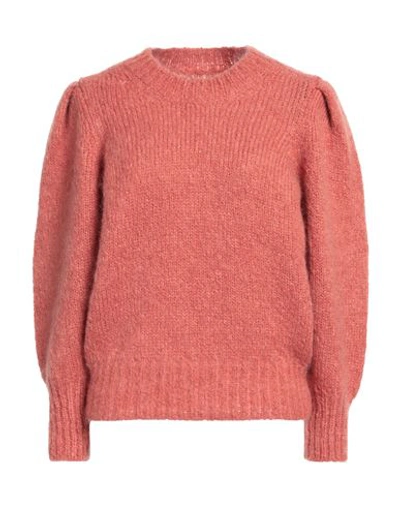 Isabel Marant Woman Sweater Coral Size 6 Mohair Wool, Polyamide In Red