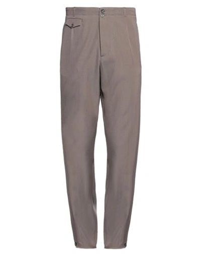 Rochas Man Pants Light Brown Size 34 Virgin Wool, Cotton In Beige