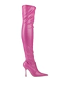 Liu •jo Woman Boot Fuchsia Size 7 Textile Fibers In Pink