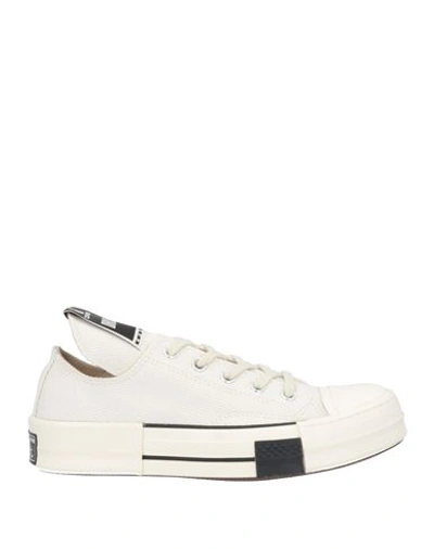 CONVERSE X DRKSHDW CONVERSE X DRKSHDW WOMAN SNEAKERS OFF WHITE SIZE 8 TEXTILE FIBERS