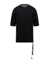 Ann Demeulemeester Man T-shirt Black Size Xl Cotton