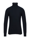 Thomas Reed Man Turtleneck Midnight Blue Size Xxl Cashmere In Black