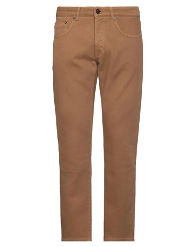 Devore Incipit Man Pants Camel Size 32 Cotton, Elastane In Beige