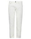 Devore Incipit Man Pants White Size 32 Cotton, Elastane