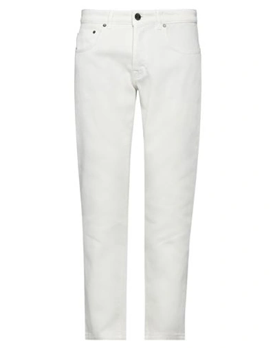 Devore Incipit Man Pants White Size 32 Cotton, Elastane