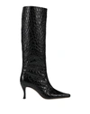 By Far Woman Boot Black Size 11 Soft Leather In Black